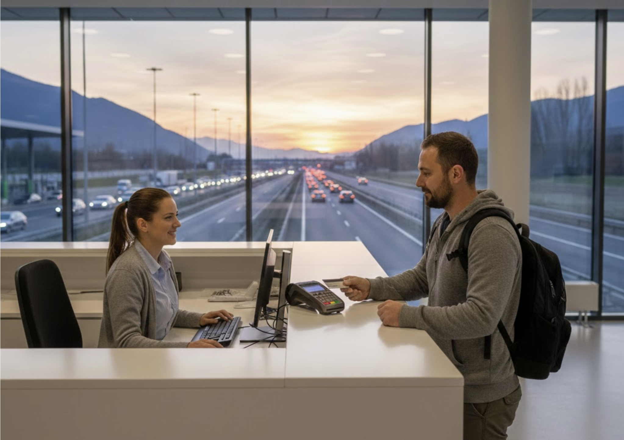 Kartenzahlung am Grenzbüro