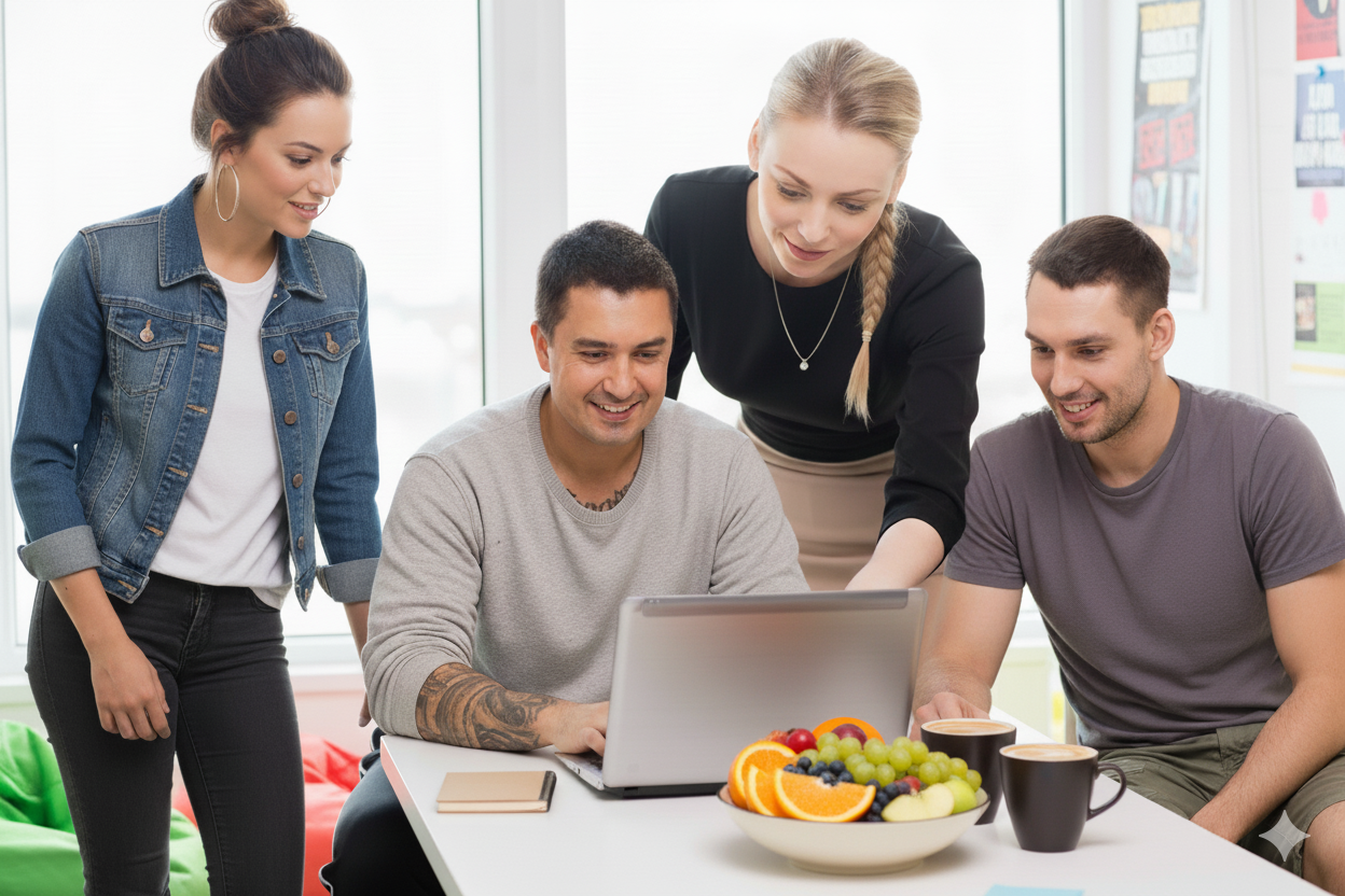 WeDeclare-Team bei der Arbeit